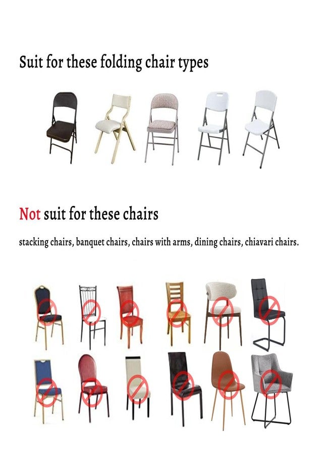 iEventStar غطاء كرسي قابل للطي من الإسباندكس من iEventStar، قطعتان، واقيات كرسي مطاطية لحفلات الزفاف والمناسبات (2، أسود) - Image 4